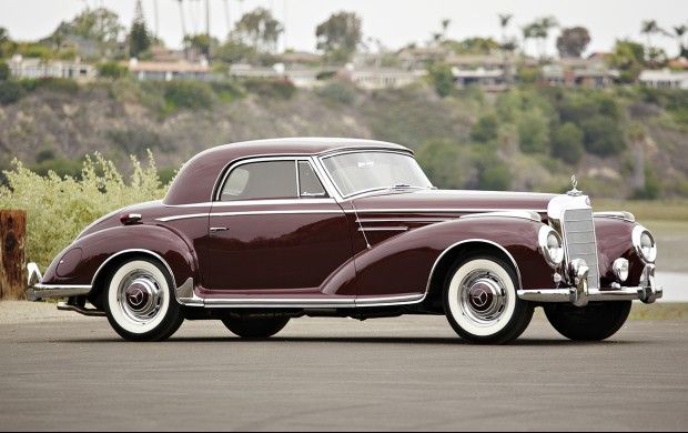 Maroon 1956 Mercedes-Benz 300SC Coupe