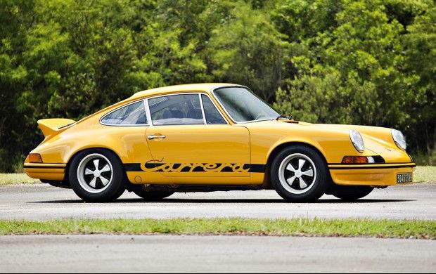 Yellow 1973 Porsche 911 RS