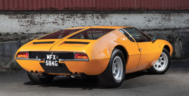 Orange 1969 De Tomaso Mangusta Rear