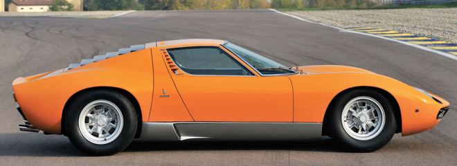 Orange 1972 Lamborghini Miura P400 SV Leasing