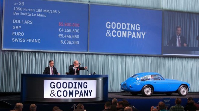 Blue Ferrari 166 MM for auction at RM Sotheby's
