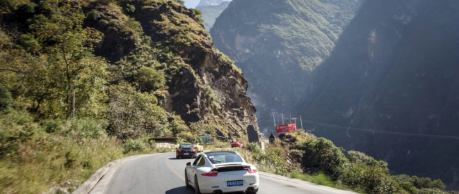 Porsches in the Himalayas leased with Premier