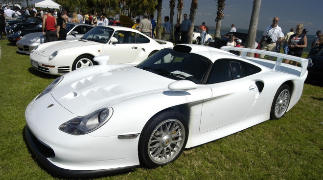 Line of Porsche Supercars, including a Carrera GT and 959