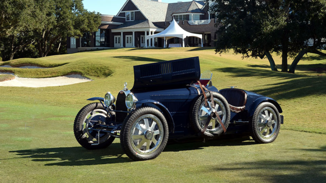 Lease a blue Vintage Bugatti