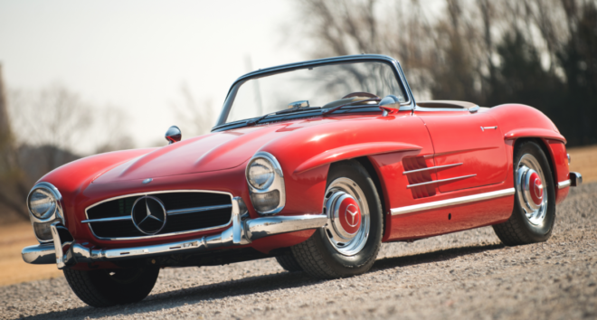 Lease a red Mercedes-Benz 300SL Roadster