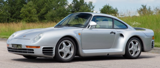 Lease a silver 1988 Porsche 959 Komfort from auction