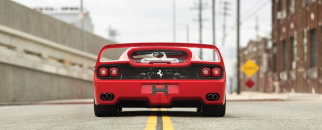 Rear view of a Ferrari F50 financing