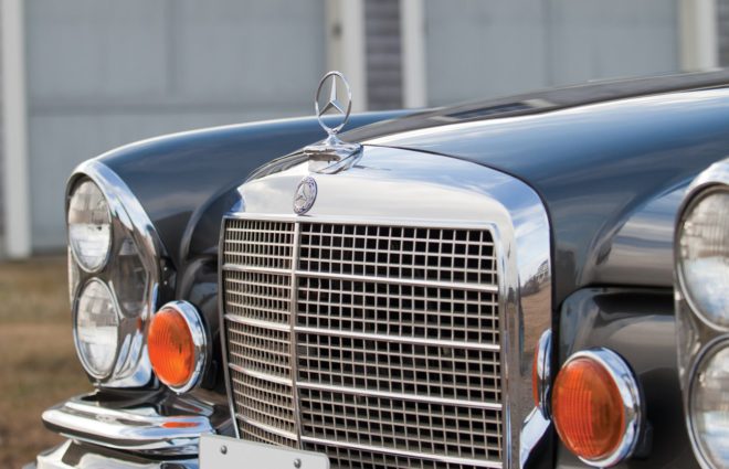 Vintage Mercedes-Benz grille and brightwork