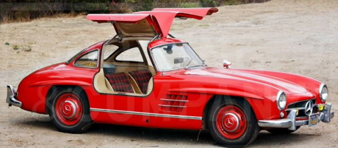 Lease a red Mercedes 300 SL Gullwing