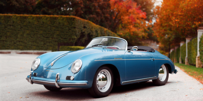 Lease a blue Porsche 356 Speedster from auction