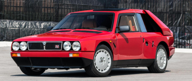 Lease a red Lancia Delta S4