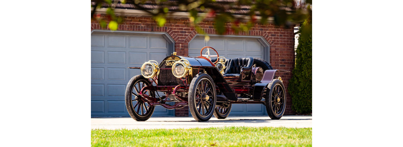 Brass Era maroon jalopy; 1908 Simplex 50 HP Speedcar, believed to be the oldest surviving Simplex. Antique Car Leasing with #pfs_leasing.