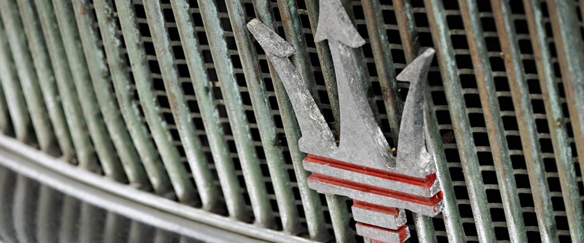 1956 Maserati A6G/54 grille closeup. #pfs_leasing