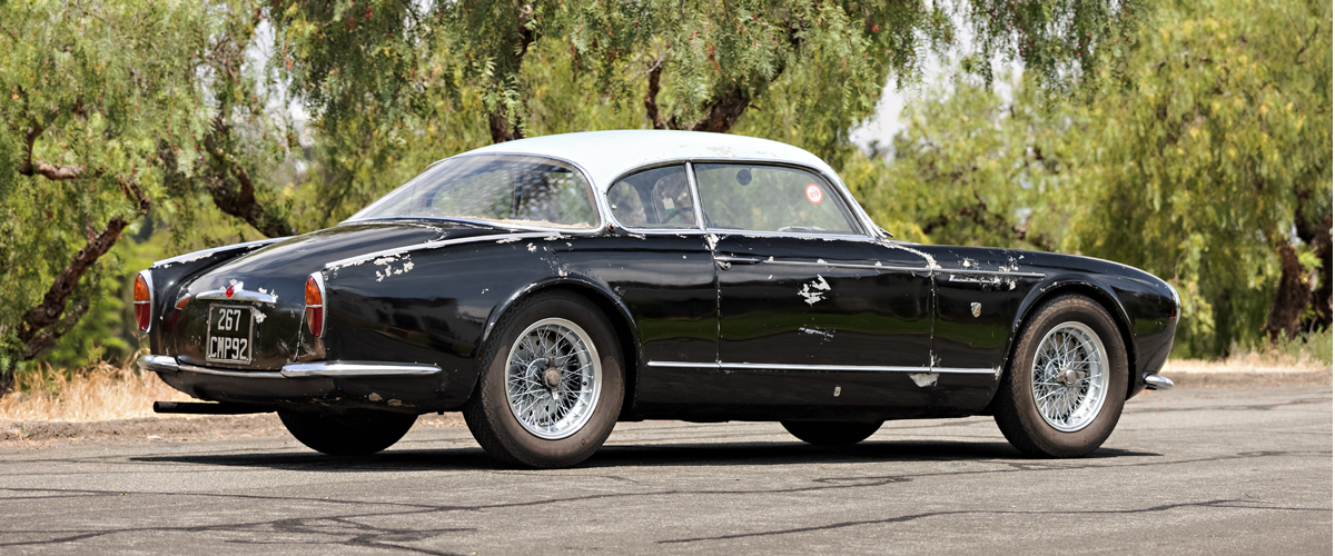 Black and blue 1956 Maserati A6G/54 barn find rear right side. Maserati Financing