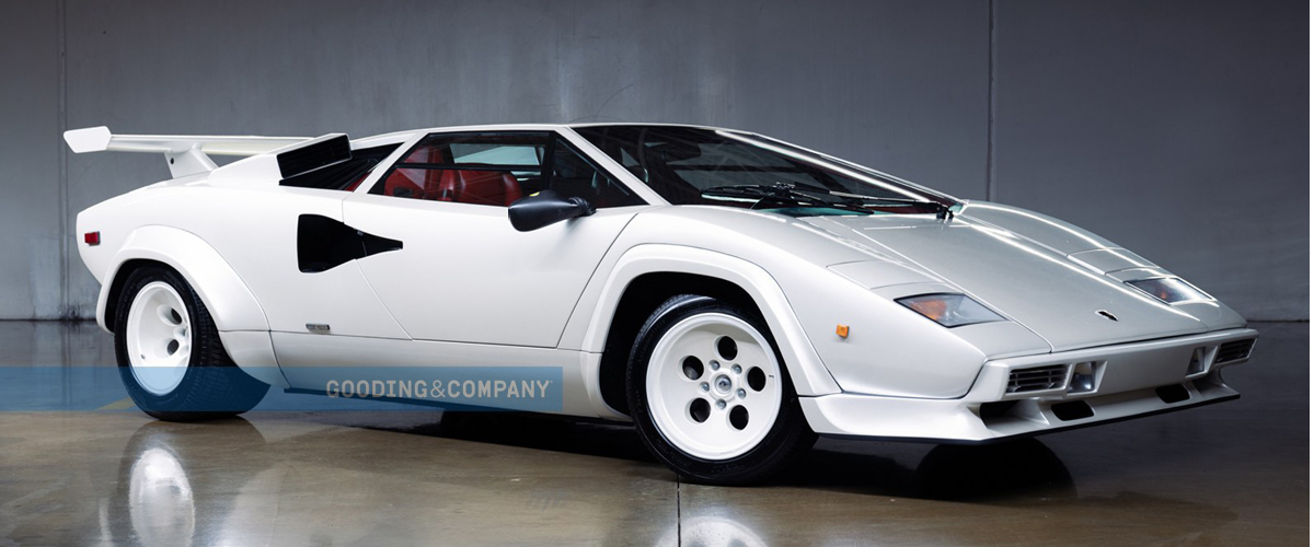 White 1984  Lamborghini Countach front right