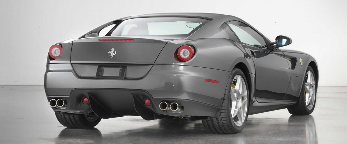 Gray Ferrari 599 GTB back right