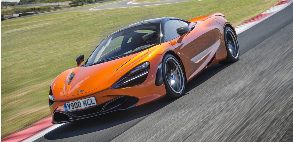 Azores Orange McLaren 720S on the road