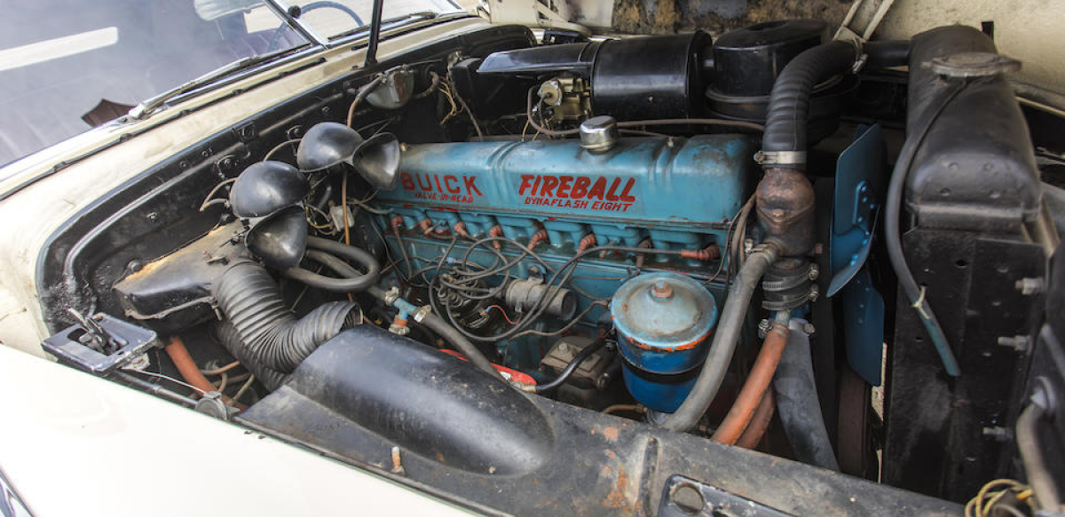 “Rain Man” Buick Roadmaster engine view