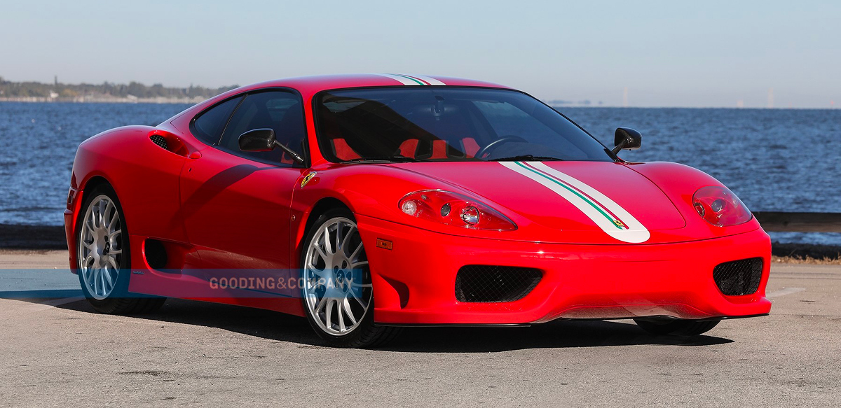 Red Ferrari 360 Challenge Stradale front right three-quarter view