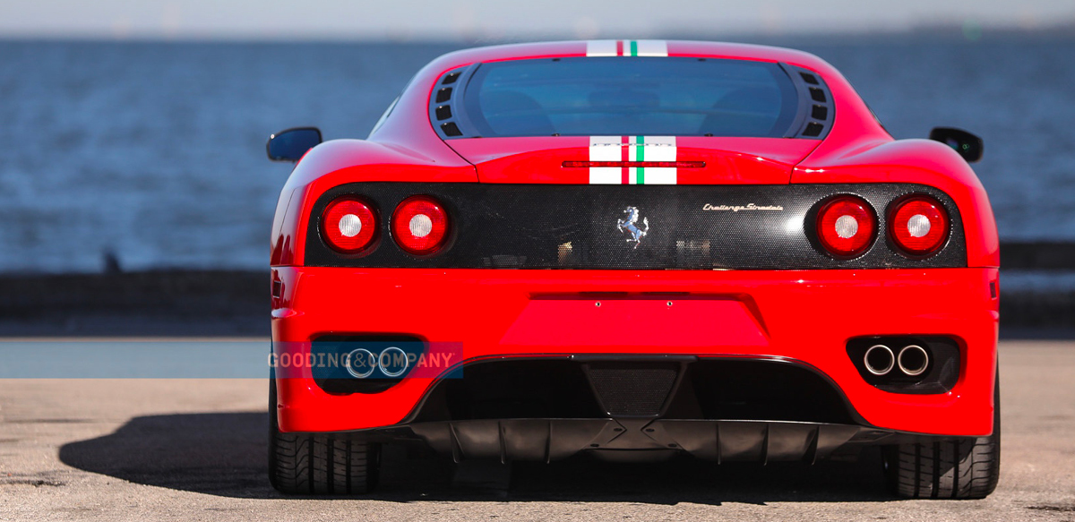 Red Ferrari 360 Challenge Stradale rear view