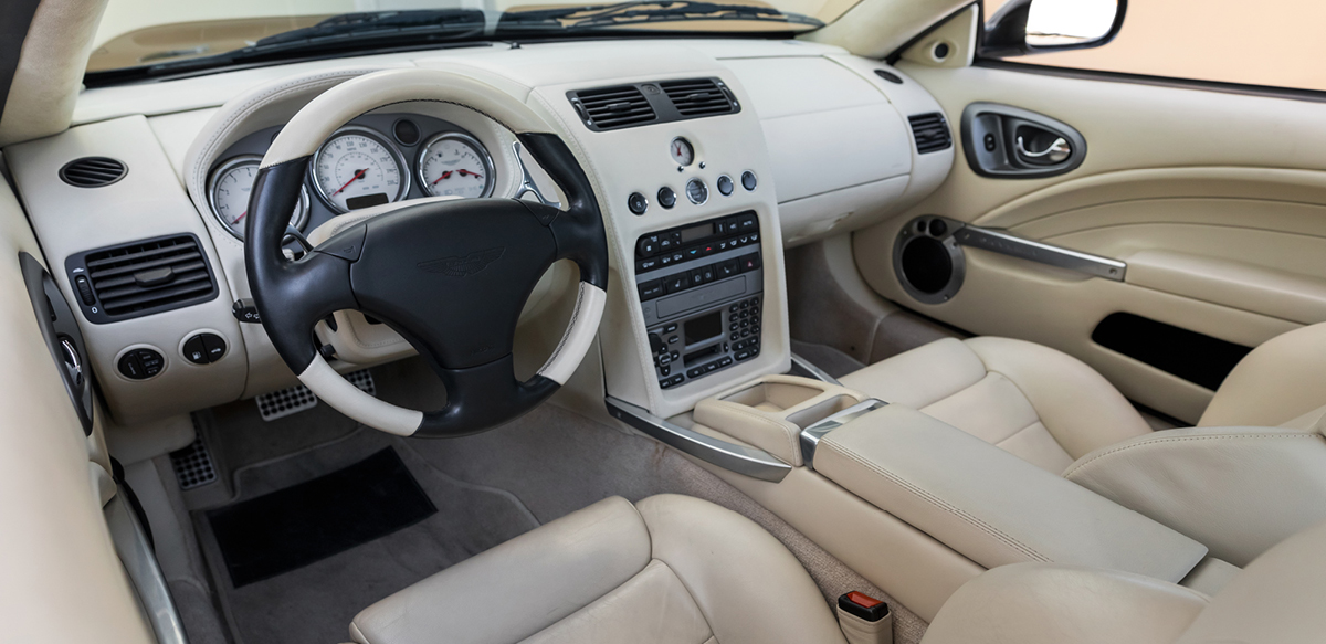 Gold Aston Martin Vanquish Interior View