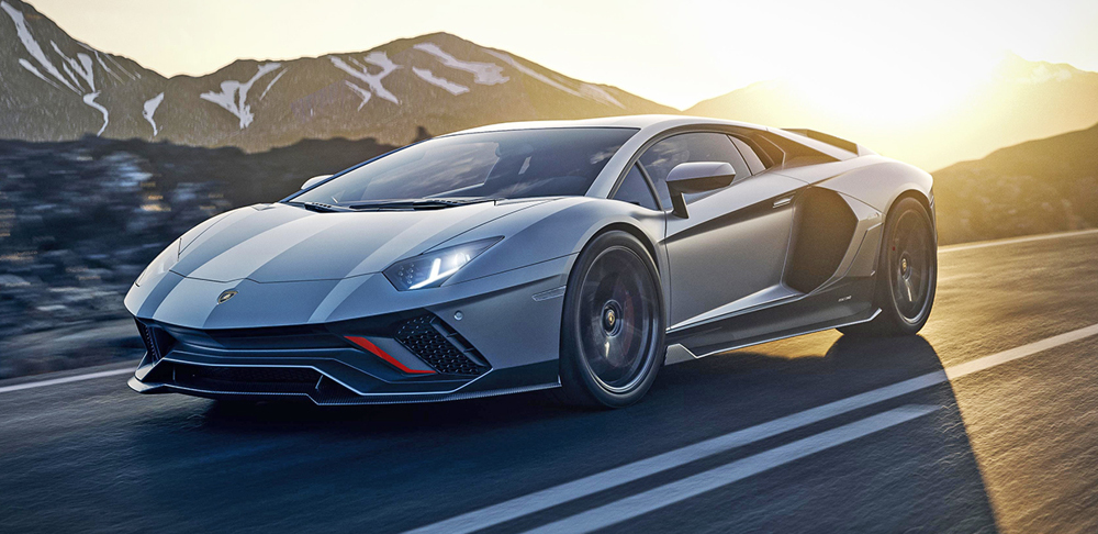 Gray Lamborghini Aventador Ultimae on road (Source: Lamborghini)