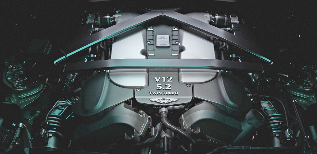 2023 Aston Martin V-12 Vantage engine view