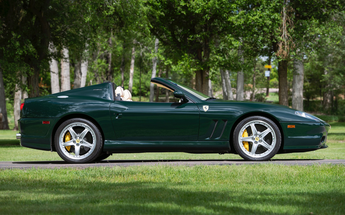 2005 Green Ferrari Superamerica right profile