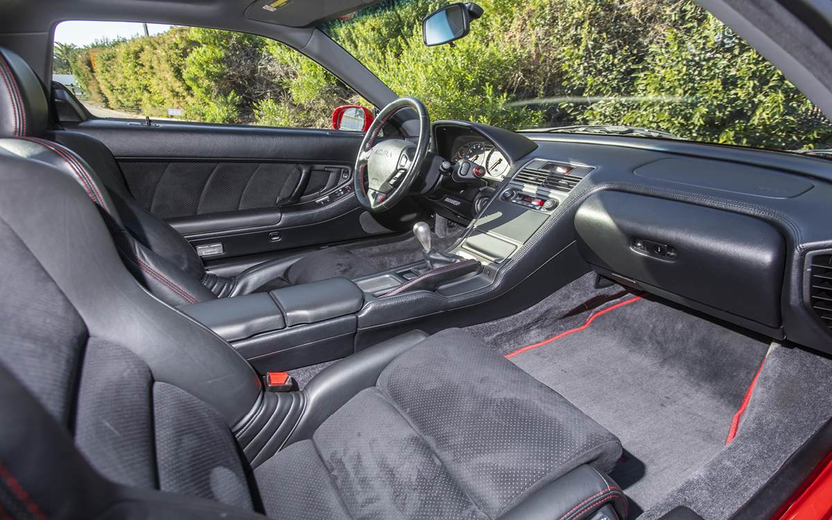 Red 1999 Acura NSX Zanardi Edition interior view