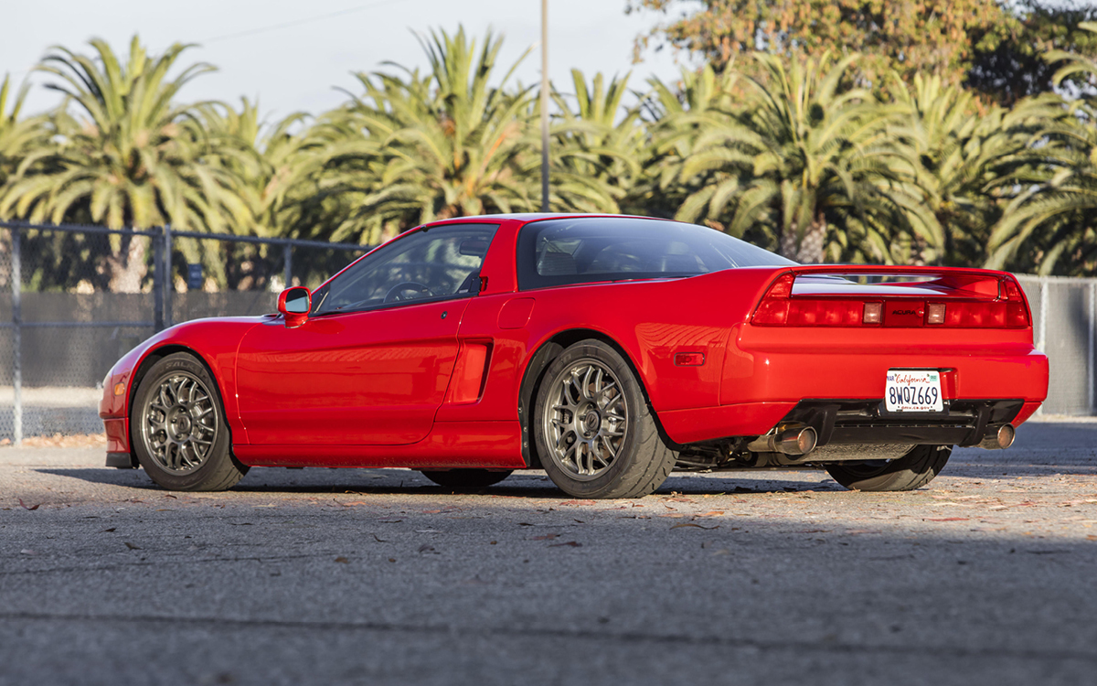 Red 1999 Acura NSX Zanardi Edition left rear view