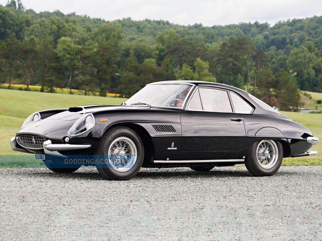 Black 1961 Ferrari Superamerica front left view