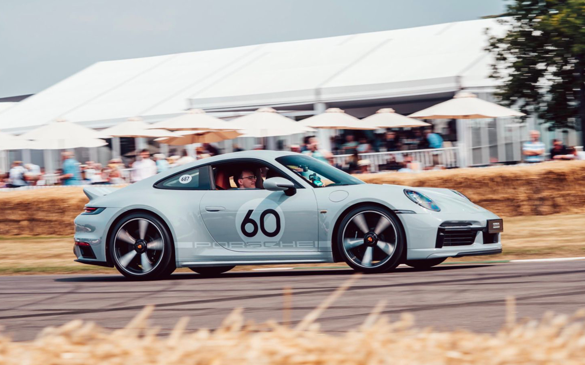 Gray Porsche 911 Sport Classic at Goodwood
