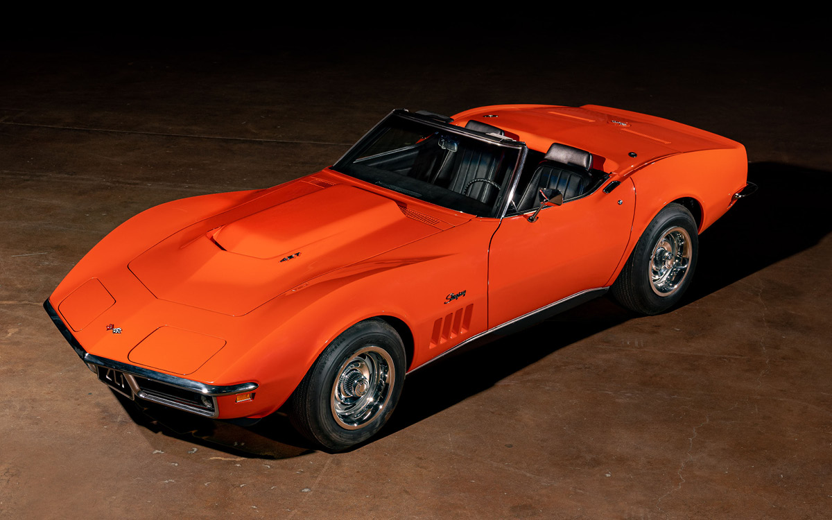 Orange 1969 Corvette ZL1 convertible high left view