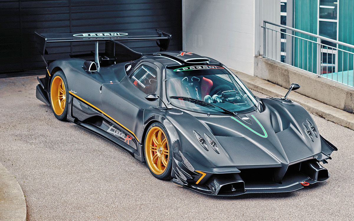 Gray Pagani Zonda high right front view