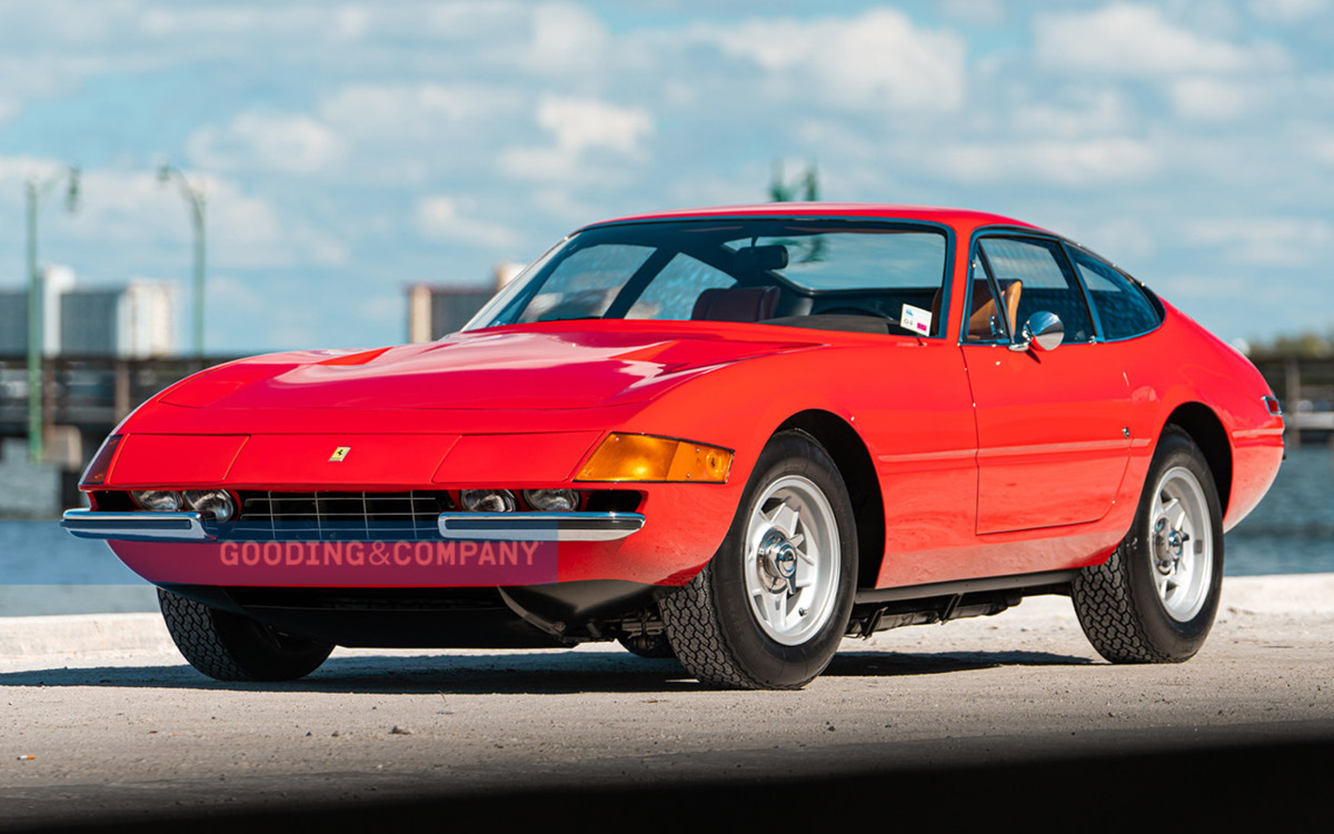 Red Ferrari Daytona left front view