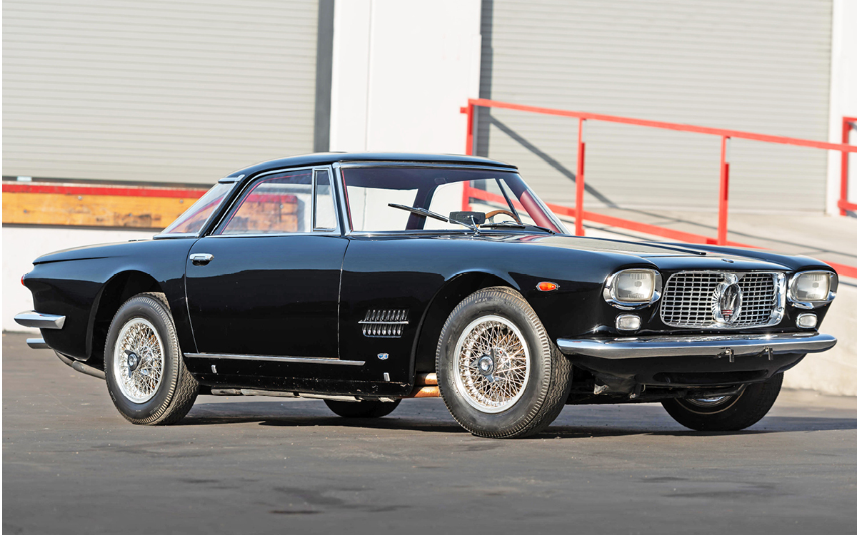 Black Maserati 5000 GT left front view