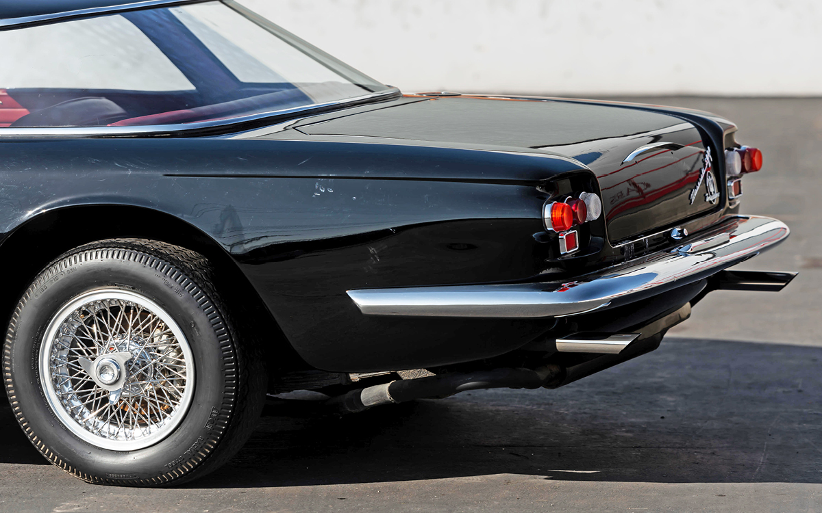 Black Maserati 5000 GT left rear view