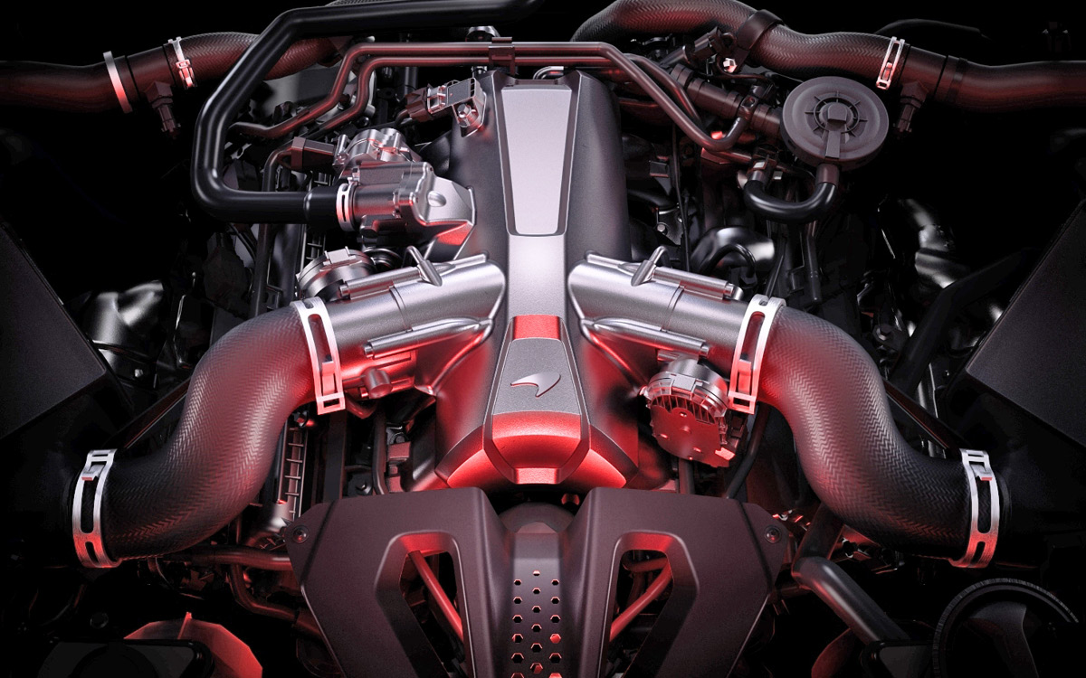 McLaren 750S engine view