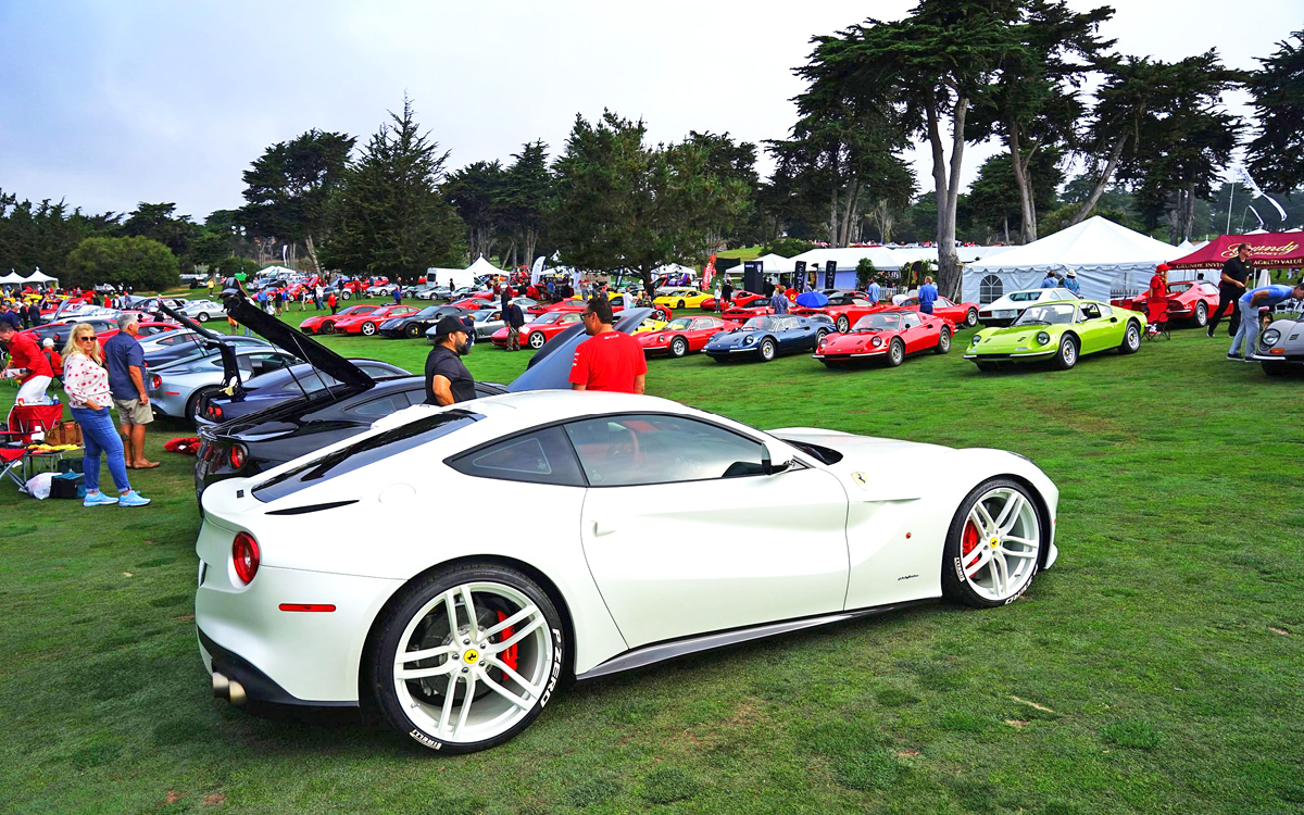 Group of Ferraris at Concorso Italiano