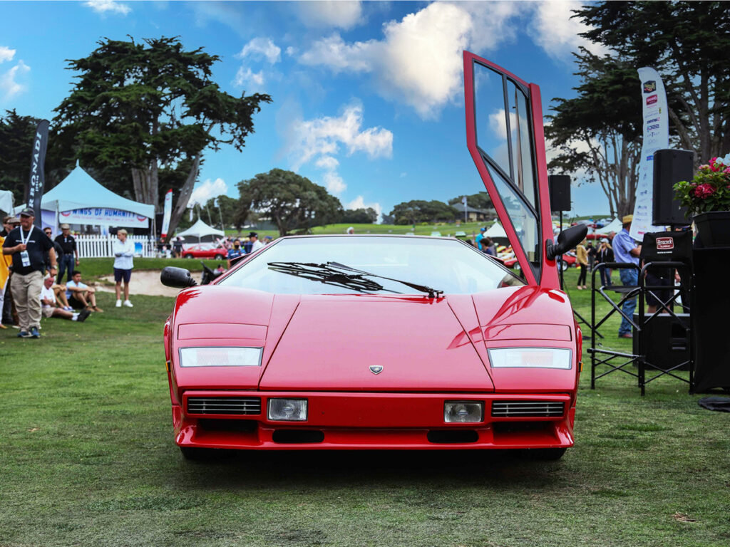 Red Lamborghini Countach at Concorso Italiano