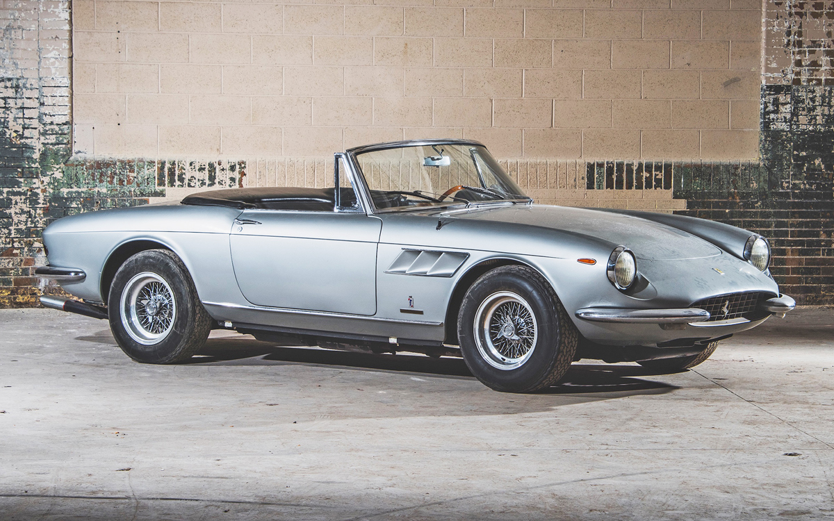 Silver Ferrari 330 GTS from “Lost and Found” collection