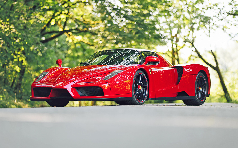 Red Ferrari Enzo front three-quarter-view