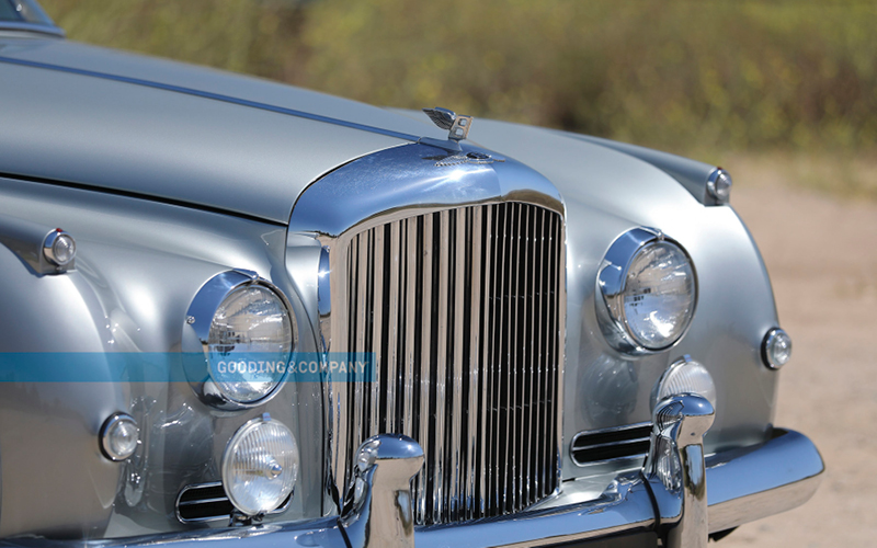 Silver 1961 Bentley S2 Continental grille detail