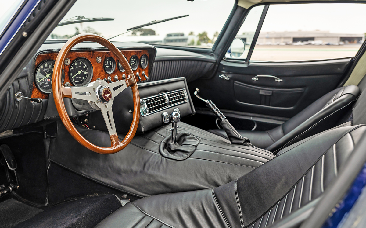 Blue Bizzarrini 5300 GT interior view