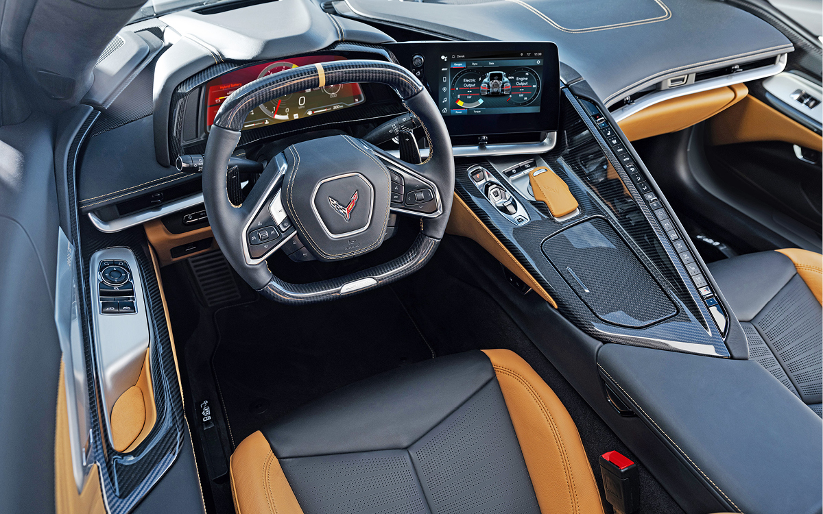 Corvette E-Ray dashboard view