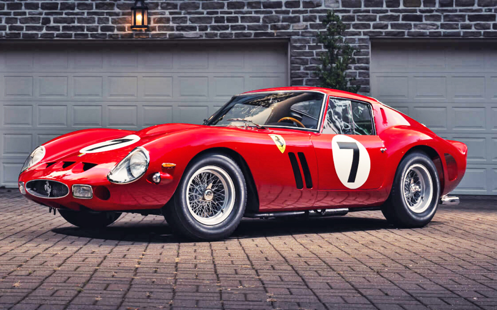 Red 1962 Ferrari 330 LM/GTO left front view