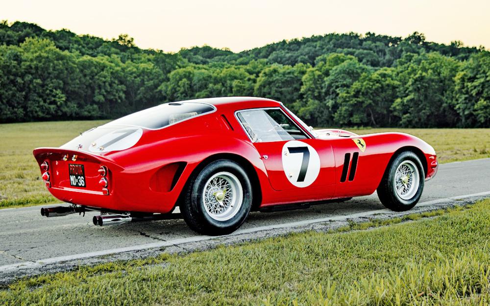 Red 1962 Ferrari 330 LM/GTO right rear view