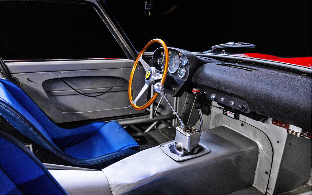 Red 1962 Ferrari 330 LM/GTO interior view