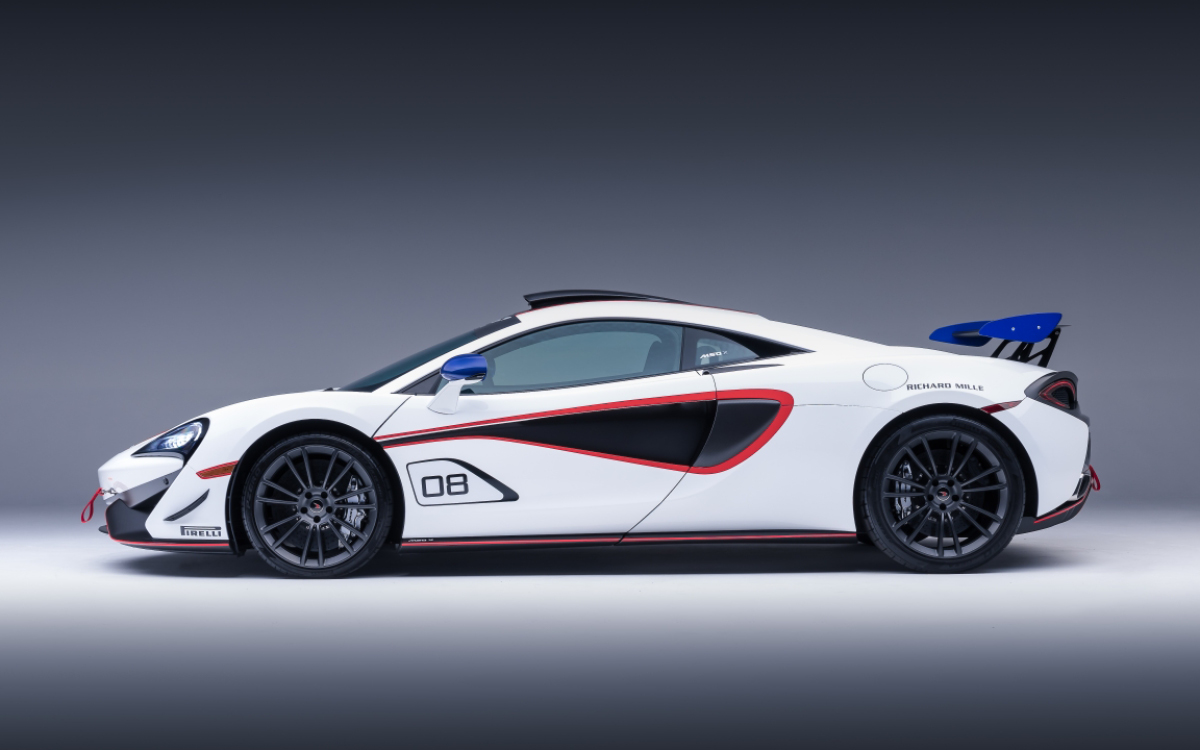 White McLaren MSO-X side view