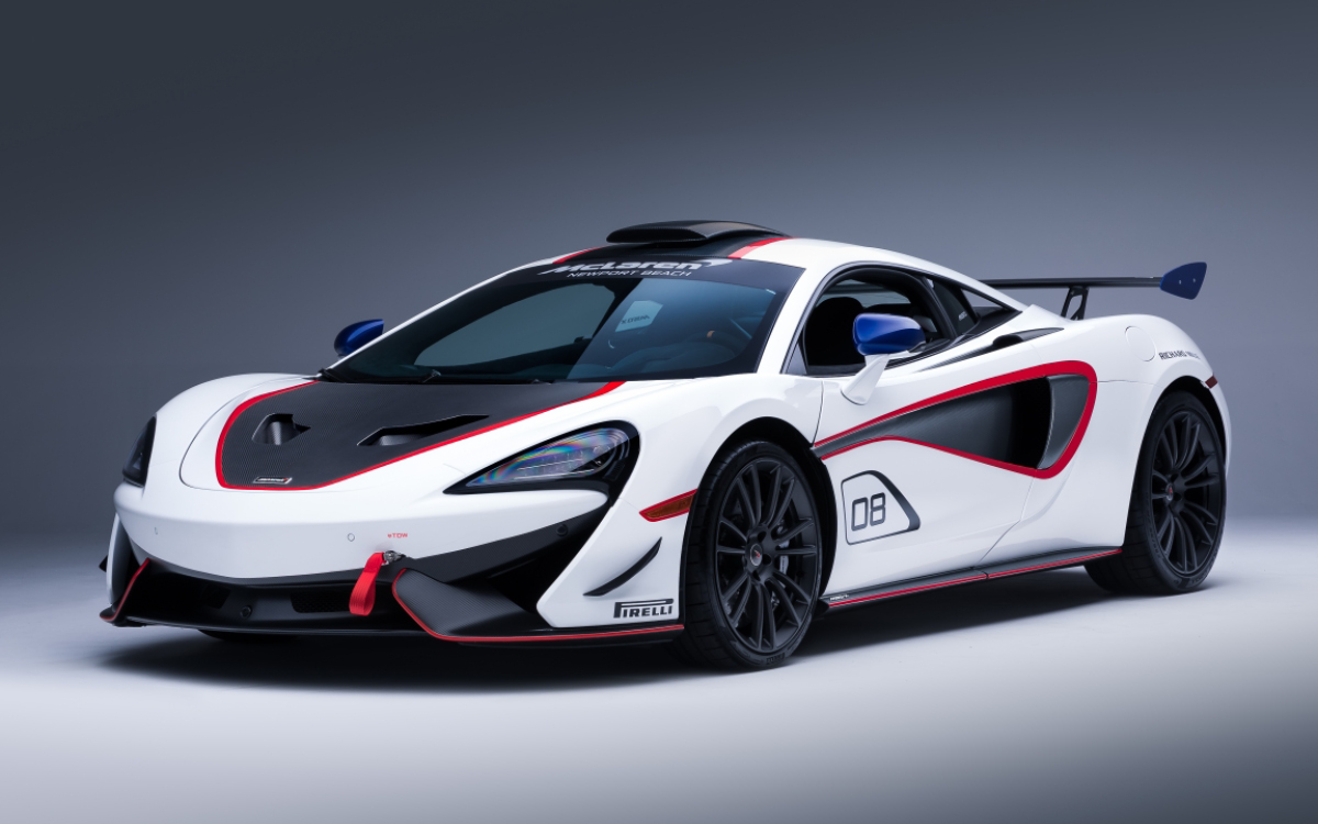 White McLaren MSO-X front three-quarter view